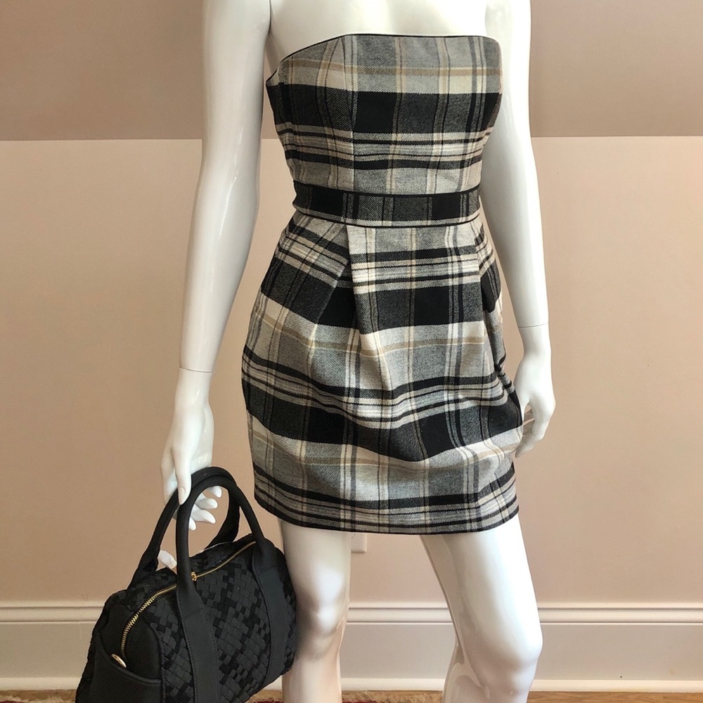 French Connection FCUK Wool Blend Plaid Dress 2